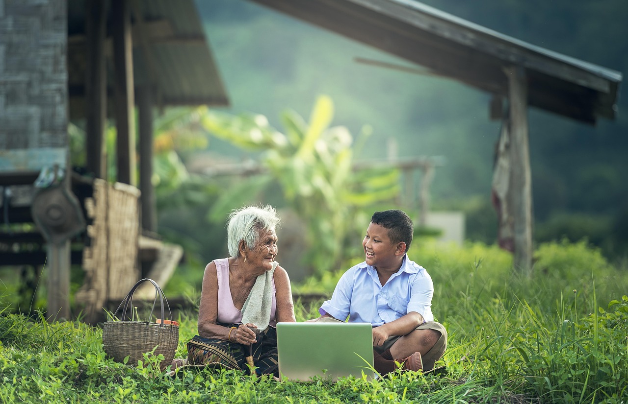 Grandmother, kids, laptop — The Three D's of Home Security Explained